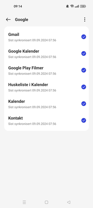 Velg menyknappen