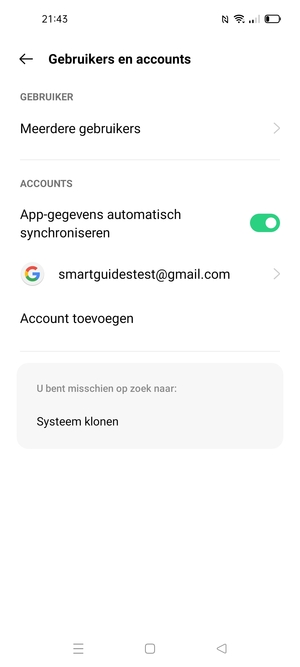 Selecteer uw Google-account