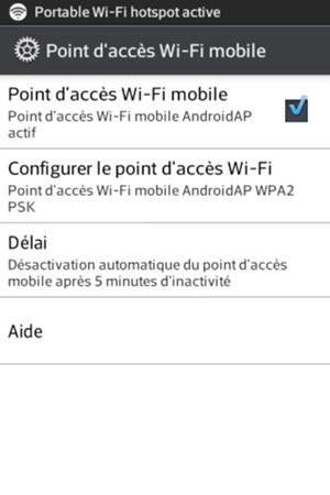 Votre téléphone est maintenant configuré pour être utilisé comme modem