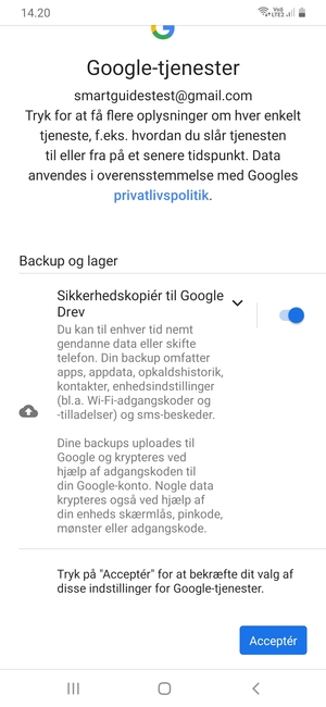 Vælg Acceptér