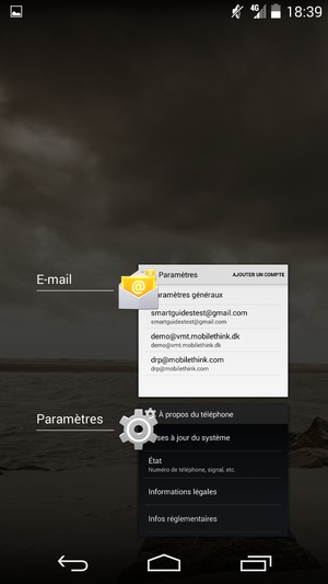 Faites glisser les applis vers la droite pour les fermer
