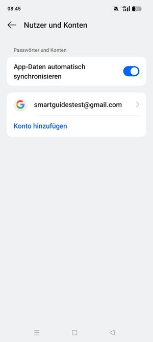 Wählen Sie Ihr Google Konto