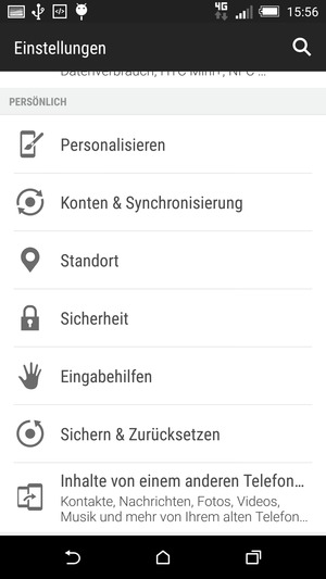 Wählen Sie Sicherheit