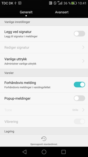 Velg Avansert