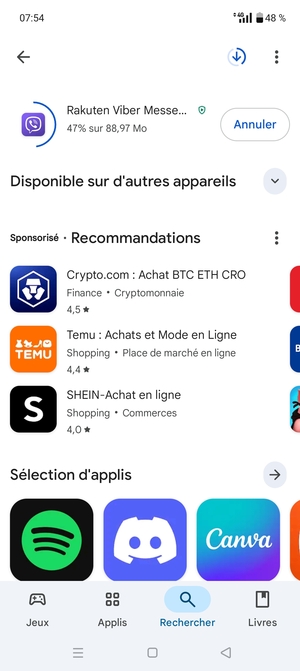 Veuillez attendre la fin de la procédure d'installation