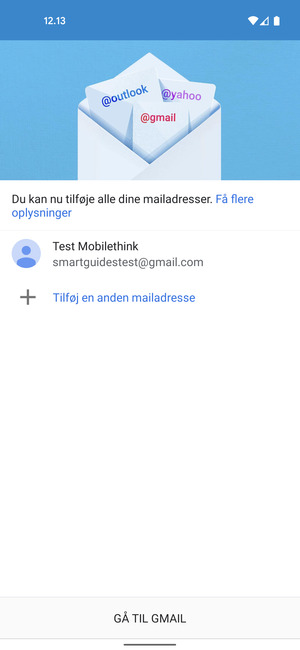 Vælg GÅ TIL GMAIL