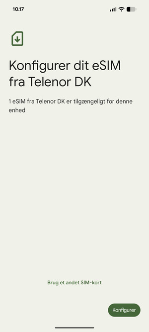 Vælg Konfigurer