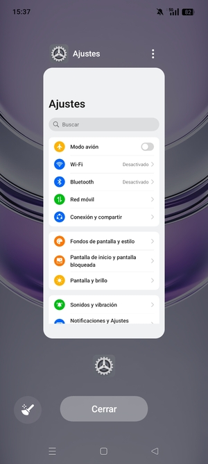 Seleccione Cerrar para cerrar todas las aplicaciones en ejecución