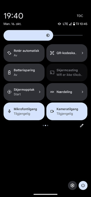 Velg Batterisparing