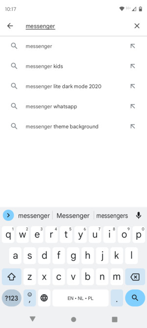 Enter the app name and select Search