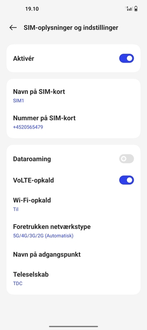 For at skifte netværk, hvis der opstår netværksproblemer, vælg Teleselskab