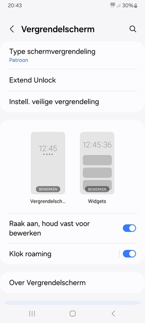 Uw telefoon is nu beveiligd met een schermvergrendeling