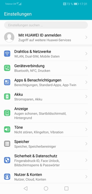 Wählen Sie Drahtlos & Netzwerke