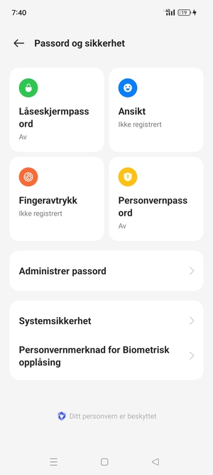 Velg Systemsikkerhet