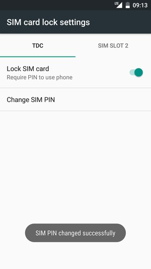 Your SIM PIN has been changed