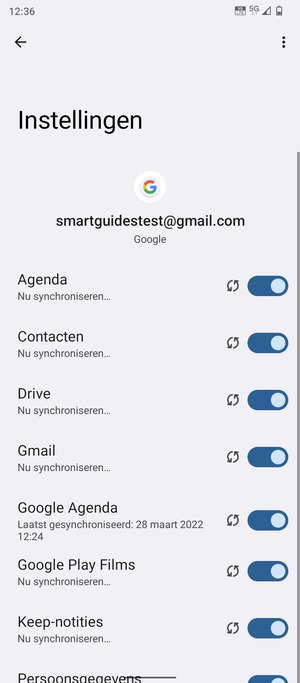 Uw contactpersonen van Google worden nu gesynchroniseerd met uw telefoon