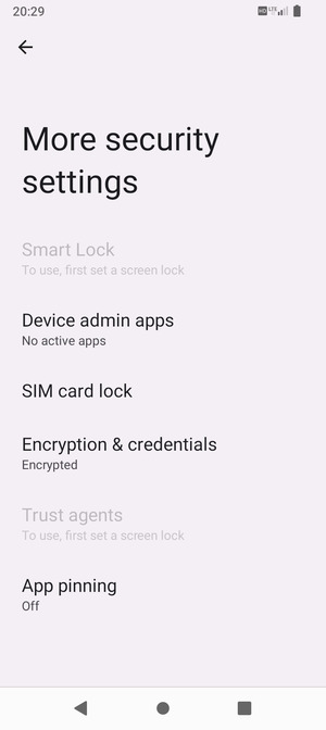 Select SIM card lock