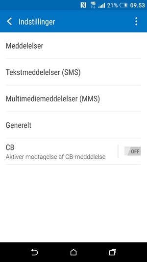 Vælg Tekstmeddelelser (SMS)