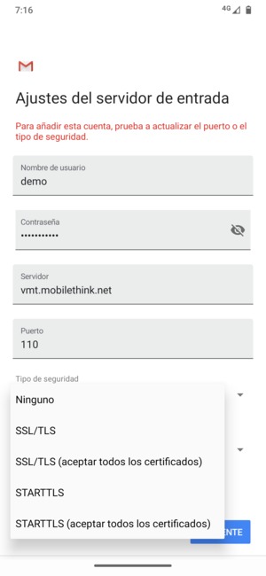 Seleccione Ninguno