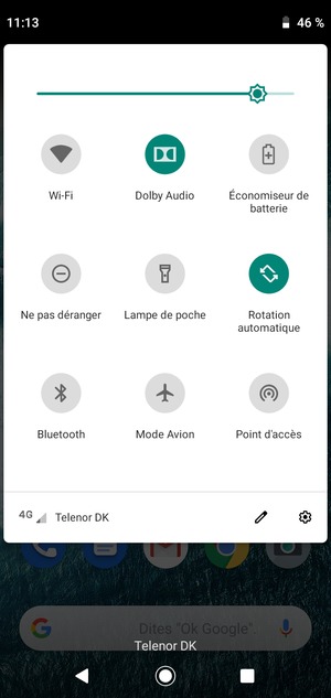 Régler la luminosité au niveau souhaité