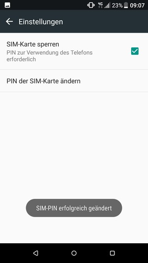 Ihre SIM-PIN wurde geändert