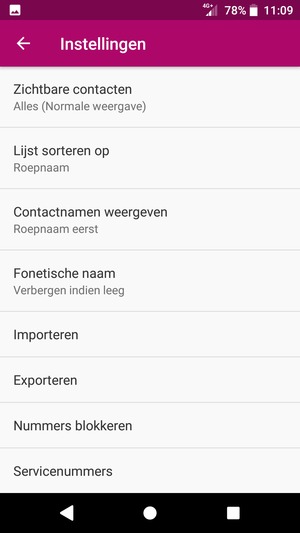 Scroll naar en selecteer Importeren