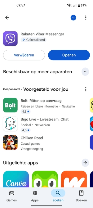 Selecteer Openen