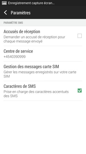 Sélectionnez Centre de service