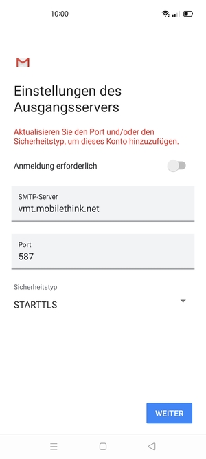Wählen Sie Sicherheitstyp