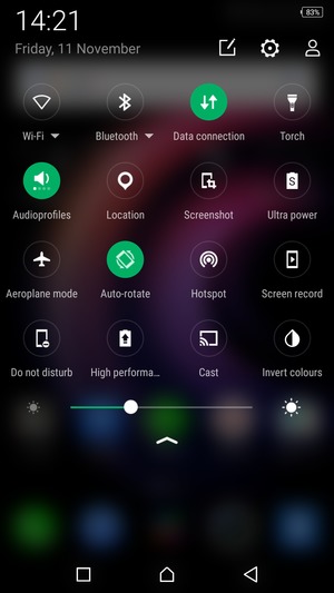 Adjust brightness to the required level