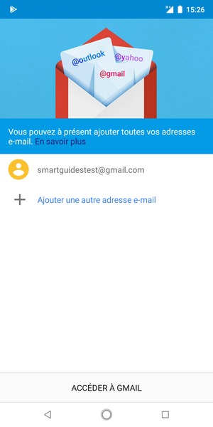 Sélectionnez ACCÉDER À GMAIL