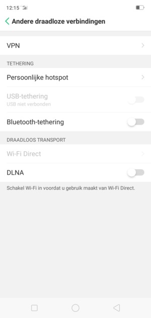 Selecteer Persoonlijke hotspot
