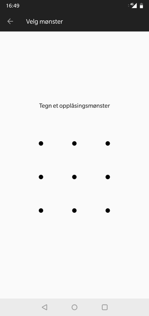 Tegn et opplåsingsmønster