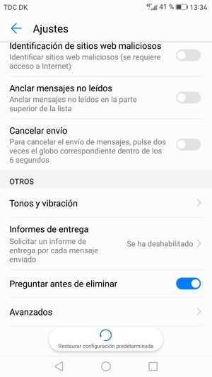 Seleccione Avanzados