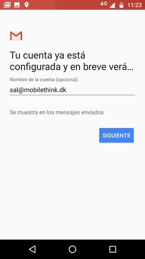 Déle a su cuenta un nombre y seleccione SIGUIENTE
