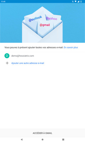 Sélectionnez ACCÉDER À GMAIL