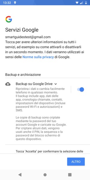 Seleziona ALTRO