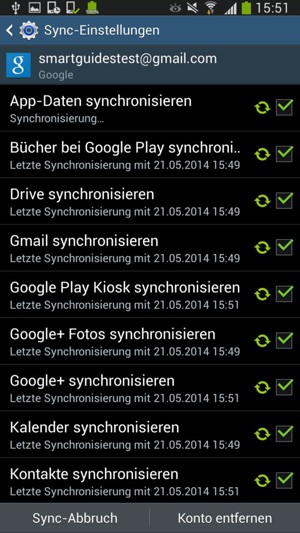 Ihre Daten werden synchronisiert
