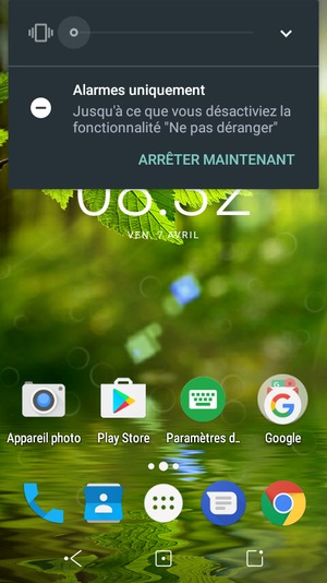 Appuyez une fois de plus pour passer en mode silencieux