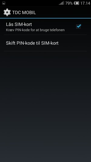 Vælg Skift
PIN-kode til SIM-kort