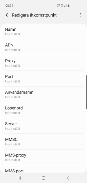 Ange internetinformation