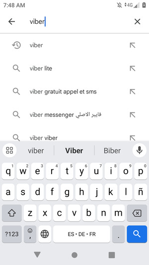 Saisissez le nom de l'appli et sélectionnez Rechercher