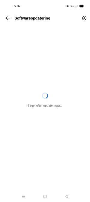 Afvent at søgningen er afsluttet
