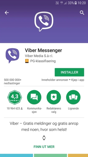 Velg INSTALLER