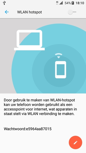 Selecteer Wifi-hotspot instellen