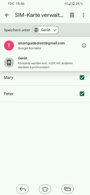 Wählen Sie Ihr Google Konto
