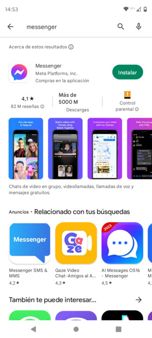 Seleccione la aplicación
