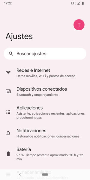 Seleccione Redes e Internet