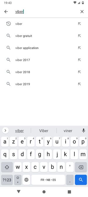 Saisissez le nom de l'appli et sélectionnez Recherher