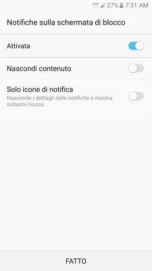 Seleziona la tua opzione preferita e poi FATTO